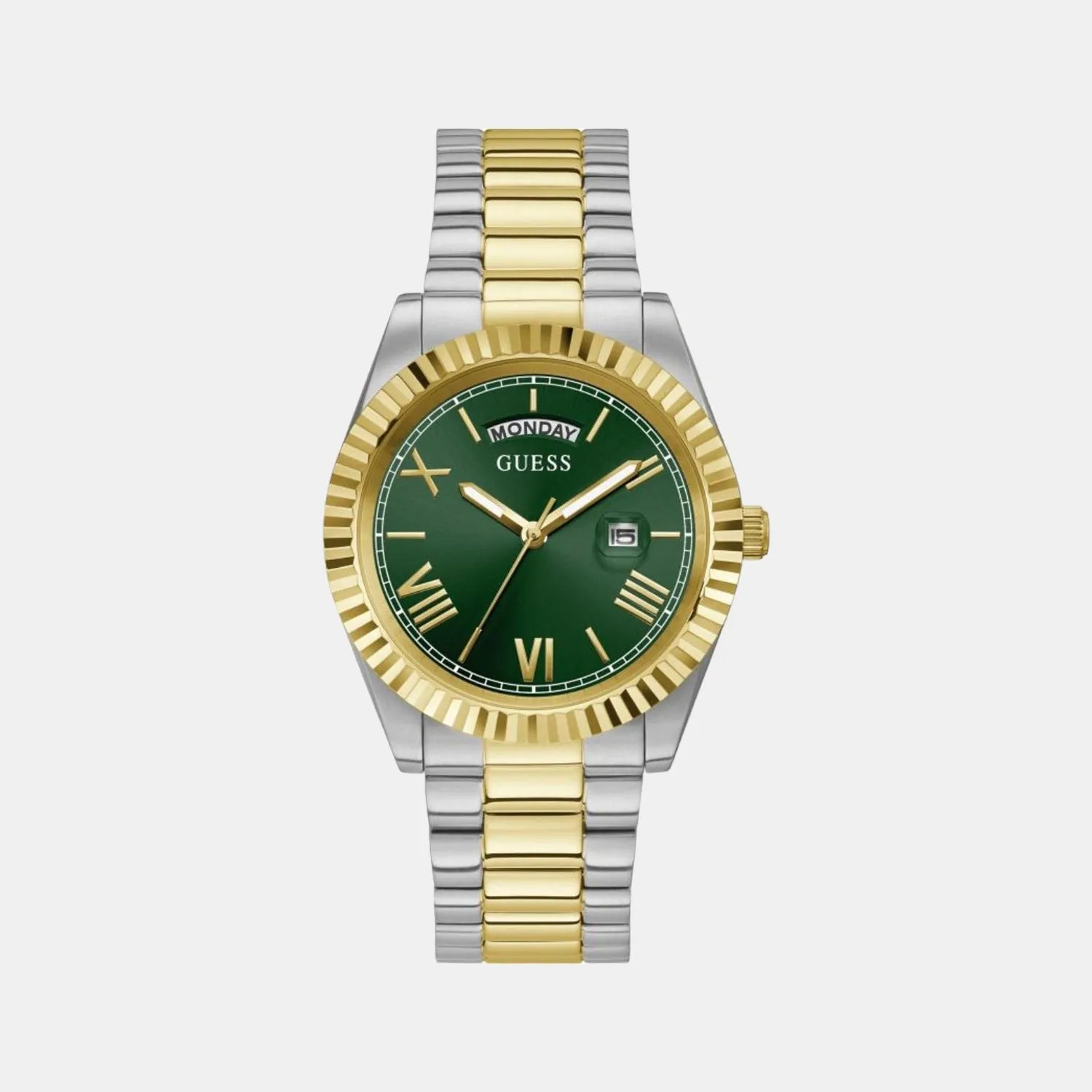 Men's Green Dial Analog Stainless Steel Watch GW0265G8