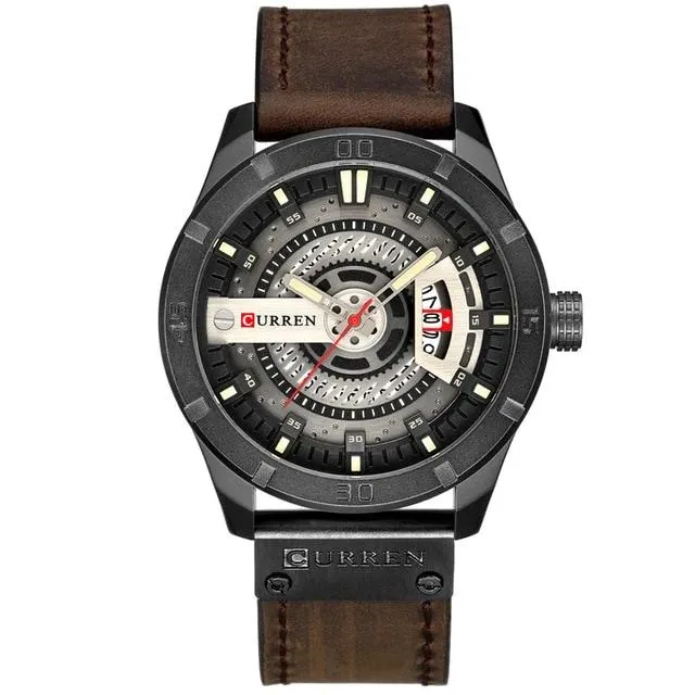 Men's Military Sports Watches - Quartz Leather Wrist Watch