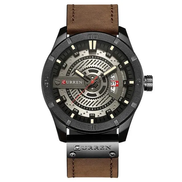 Men's Military Sports Watches - Quartz Leather Wrist Watch