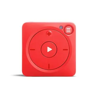 Mighty Vibe Spotify and Amazon Music Player - Bluetooth & Wired Headphones - 1,000  Song Storage - No Phone Needed - Red