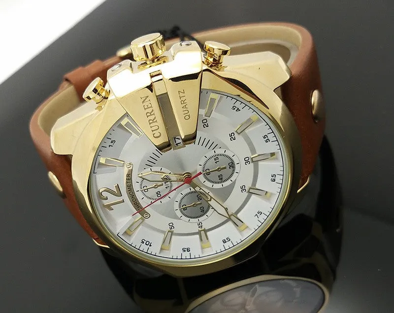 Montre Homme Relogio CURREN Mens Watches Top Brand Luxury Waterproof Leather Watches Quartz-Watch Men CURREN Male Watch