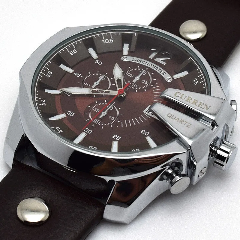 Montre Homme Relogio CURREN Mens Watches Top Brand Luxury Waterproof Leather Watches Quartz-Watch Men CURREN Male Watch