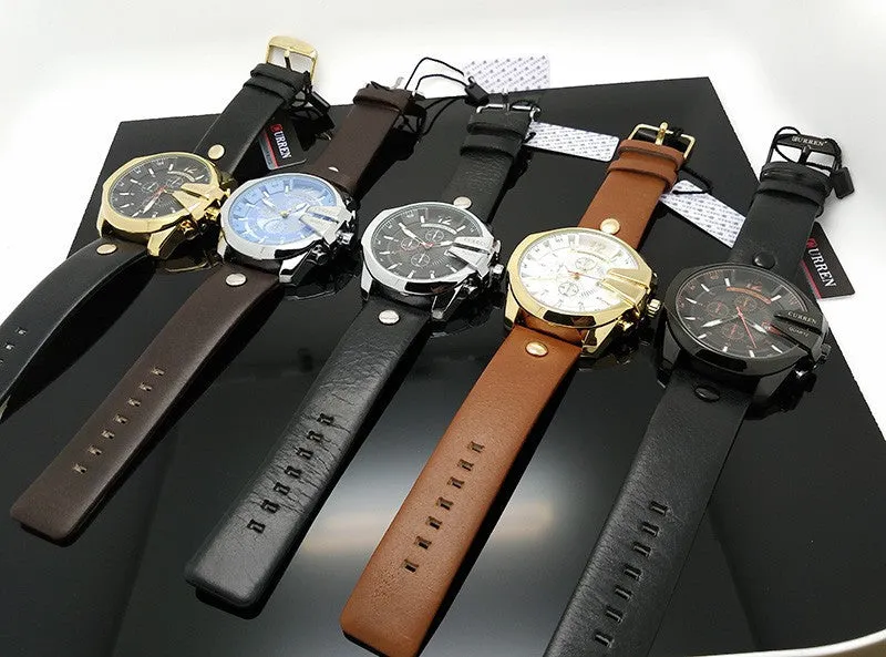 Montre Homme Relogio CURREN Mens Watches Top Brand Luxury Waterproof Leather Watches Quartz-Watch Men CURREN Male Watch