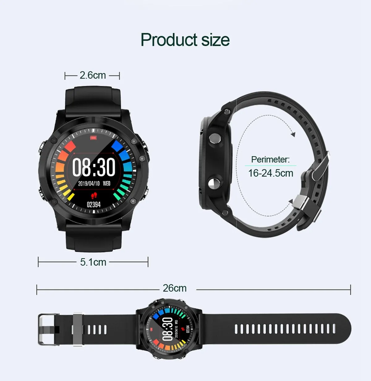 New Waterproof Heart Rate Fitness Tracker Long Standby Digital Wrist Smartwatch For iPhone Samsung Xiaomi