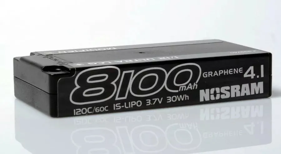 NOSRAM 1/12TH ULTRA LCG GRAPHENE-4.1 8100MAH 120C - HARD CASE 3.7V LIPO BATTERY