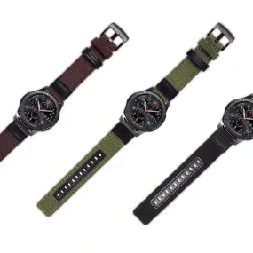 Nylon and Leather Watch Straps Compatible with T92 Smartwatch