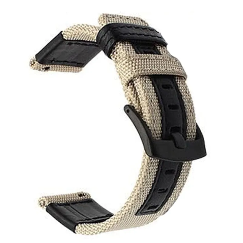 Nylon and Leather Watch Straps Compatible with T92 Smartwatch