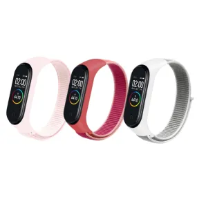 Nylon Straps | Xiaomi Mi Band 7 / 6 / 5 | Pearl Pink/Storm Grey/Pomegranate