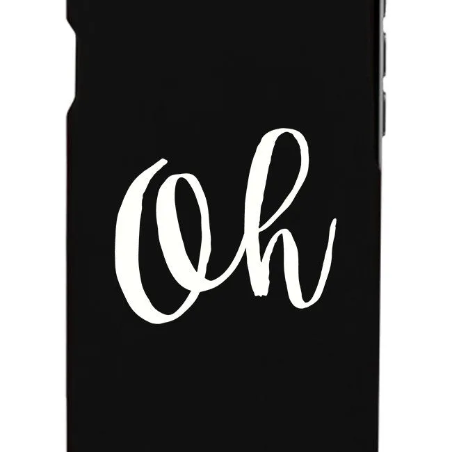 Oh Black Ultra Slim Cute Design Phone Cases For Apple, Samsung Galaxy, LG, HTC