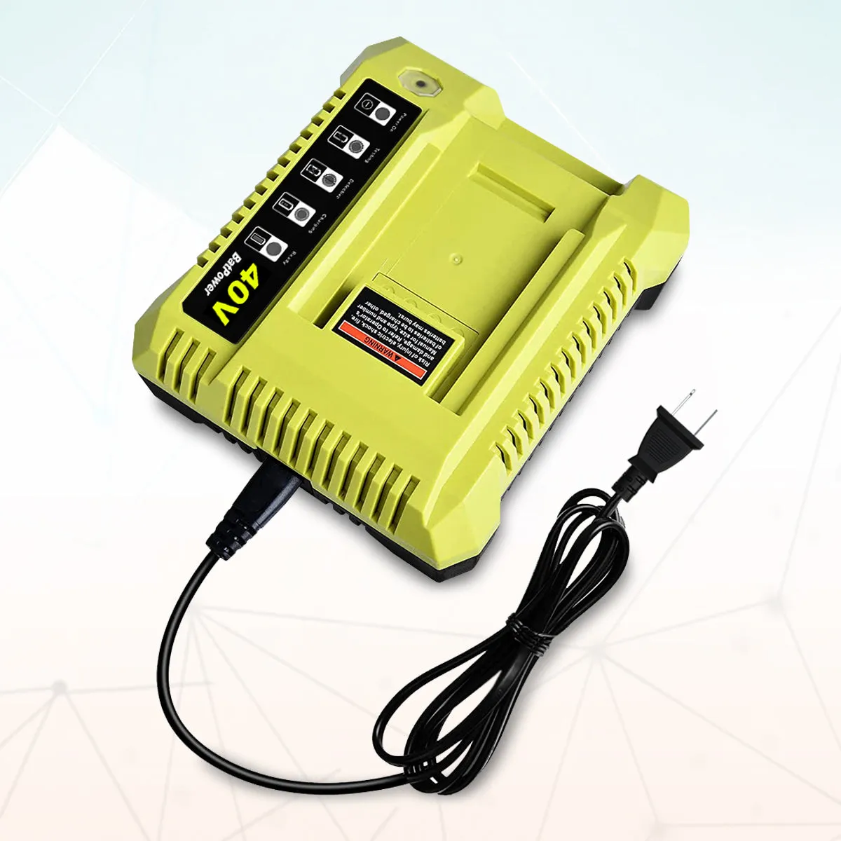 OP401 40V Rapid Battery Charger for Ryobi 40V Rapid Charger OP401, Compatible with Ryobi 40V 6Ah 5Ah 4Ah 3Ah 2.5Ah 2Ah Lithium Battery Fast Charger