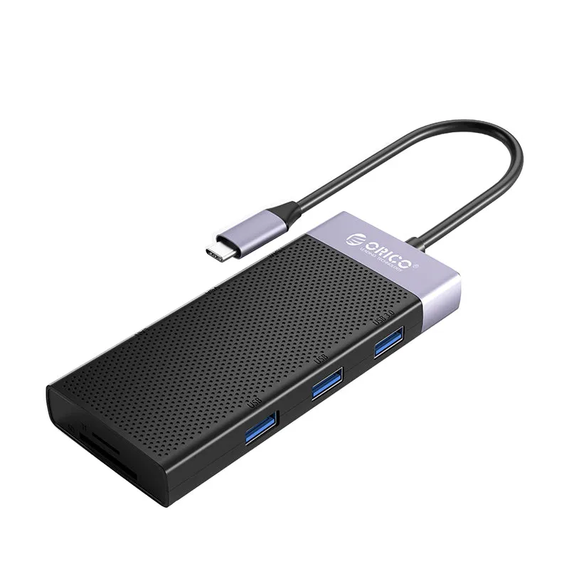 Orico 10 Port Usb-C| Pd87W | 1X Usb3 | 2X Usb2 | Hdmi | Vga | Rj45 100Mbps | Sd And Tf Card Reader| 3.5Mm Audio Port