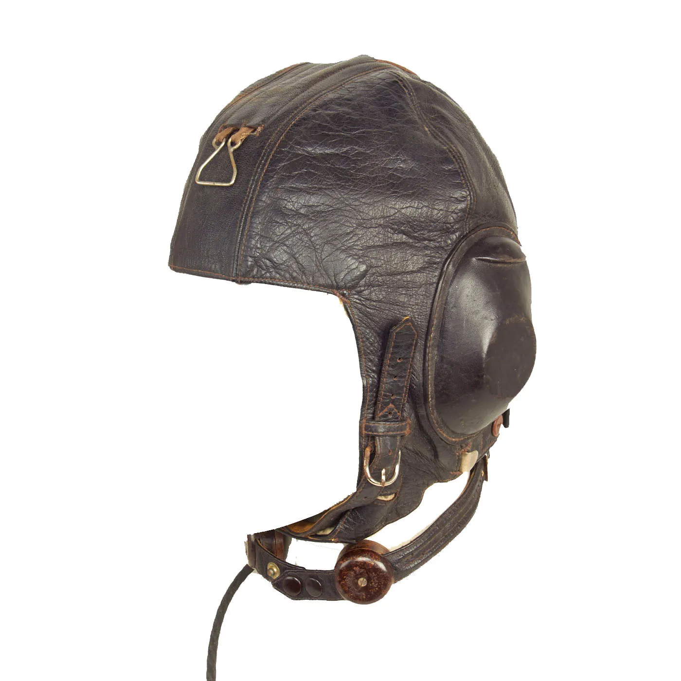 Original German WWII Luftwaffe LKpW101 Winter Flying Helmet in Size 57cm with Avionics