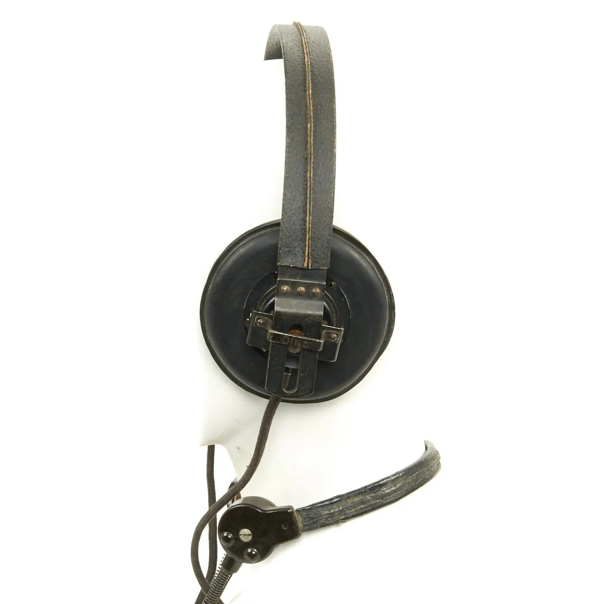 Original German WWII Panzer Armored Vehicle Model B Headset with Throat Mic