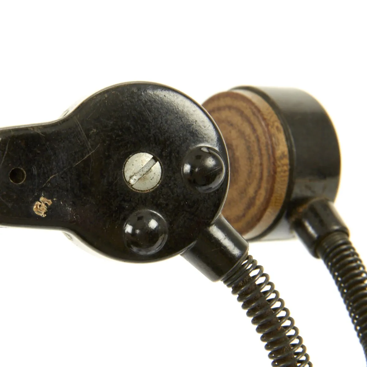 Original German WWII Panzer Armored Vehicle Model B Headset with Throat Mic