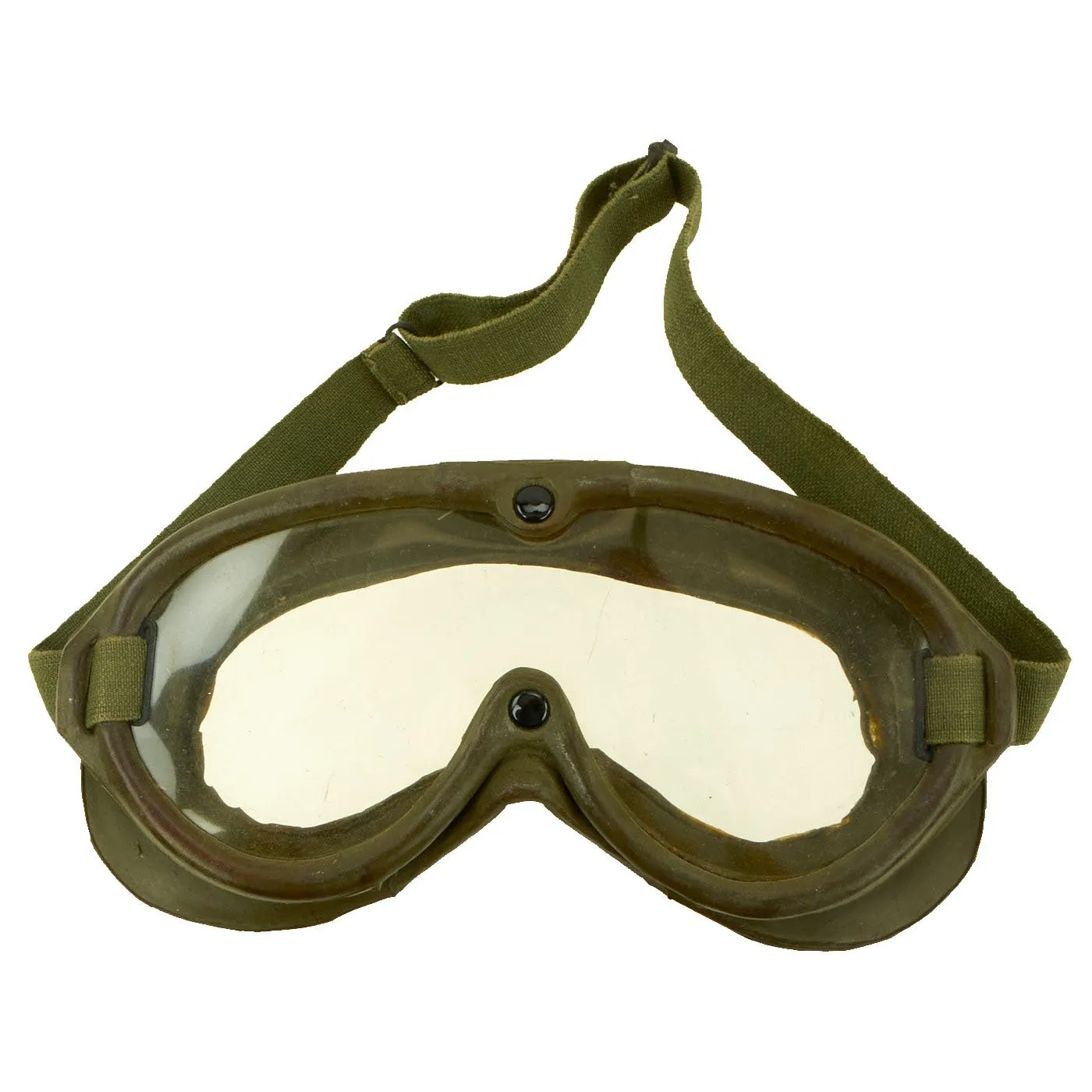 Original U.S. Navy WWII Large N288s-27405 Summer Flight Helmet by Slote & Klein with Goggles & Earphones