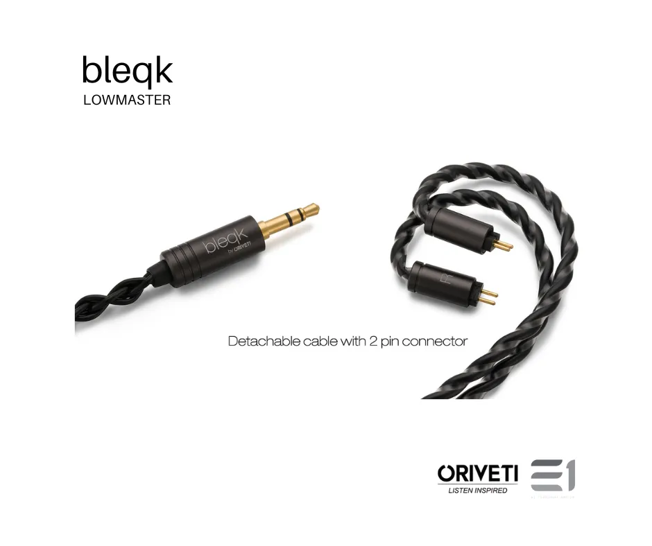 Oriveti bleqk Lowmaster Hybrid (1DD 2BA) Universal-fit In-ear Monitors