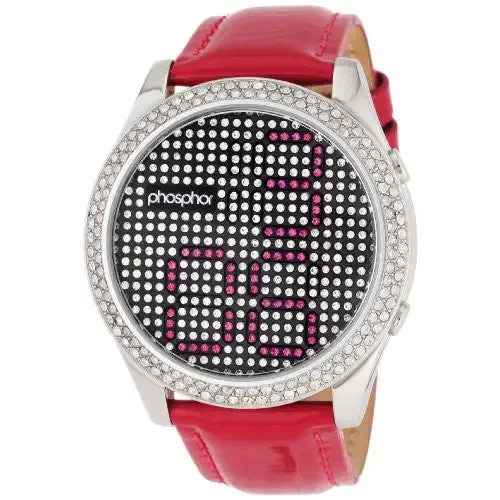 Phosphor Women's MD003L Appear Collection Fashion Crystal Mechanical Digital Watch