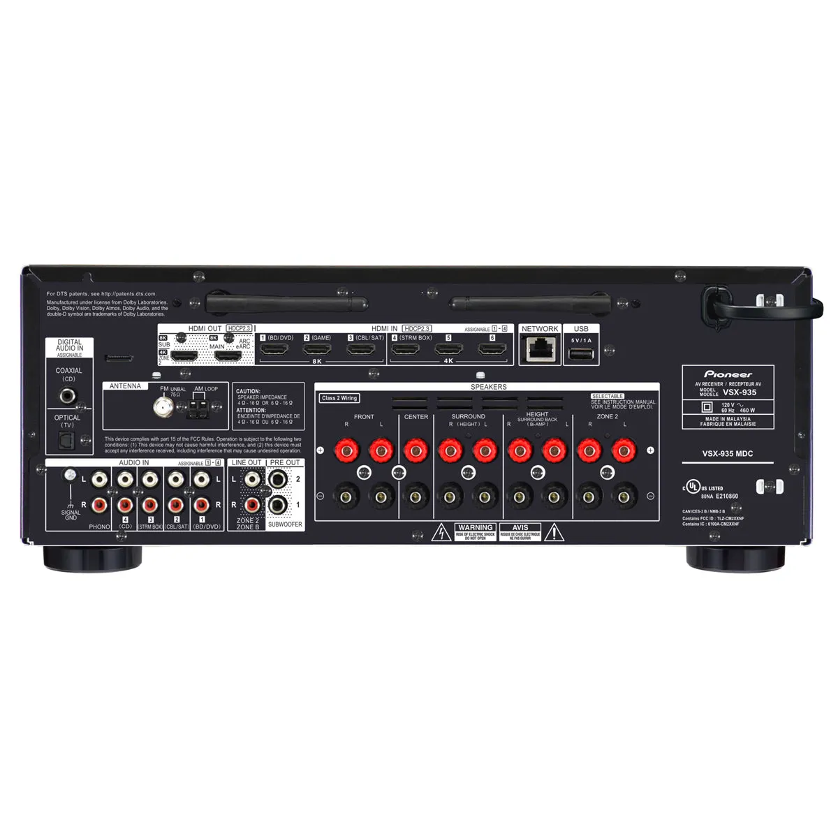 Pioneer VSX-935 7.2-Channel Network AV Receiver