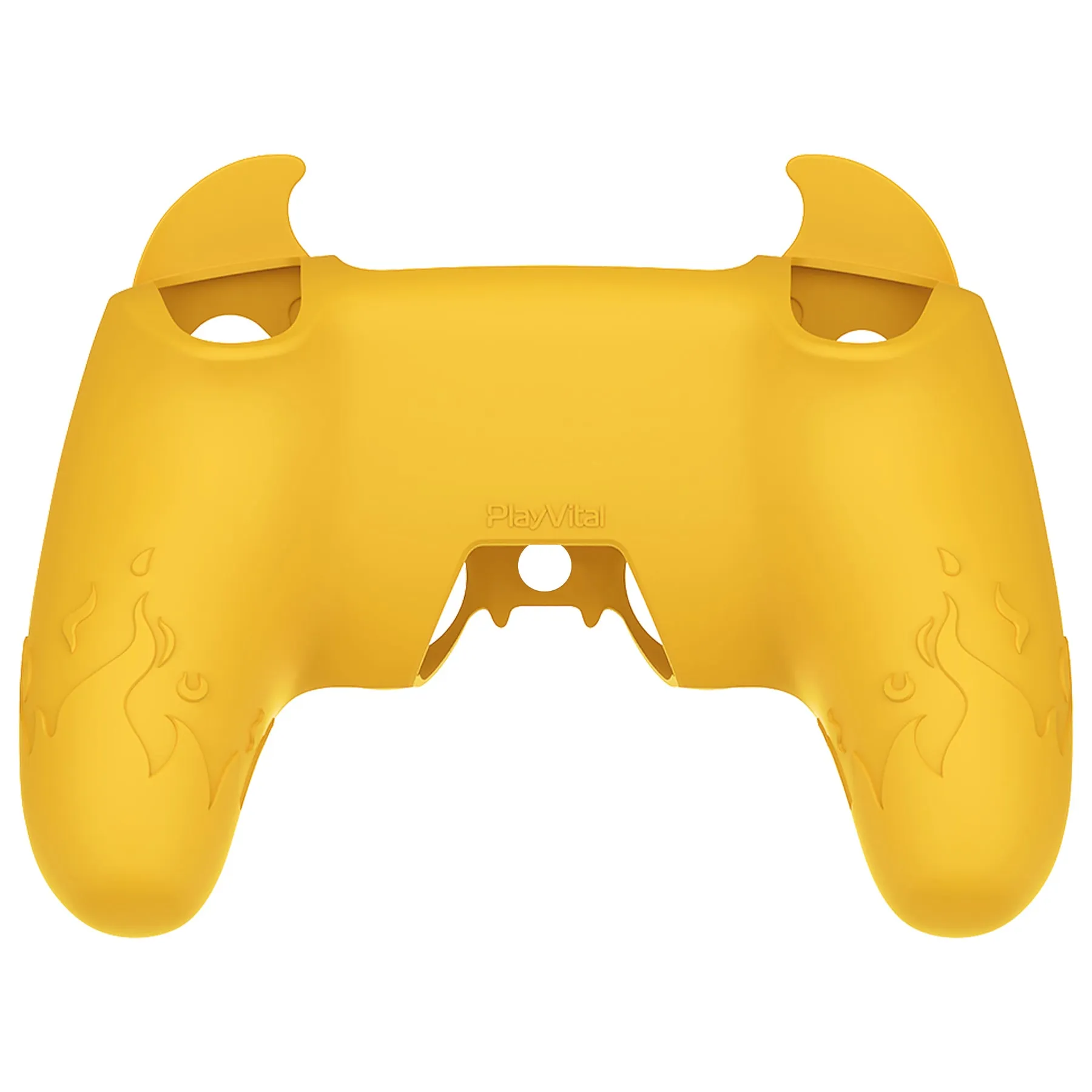 PlayVital Cute Demon Controller Silicone Case Compatible With PS5 Controller - Yellow - DEPFP006