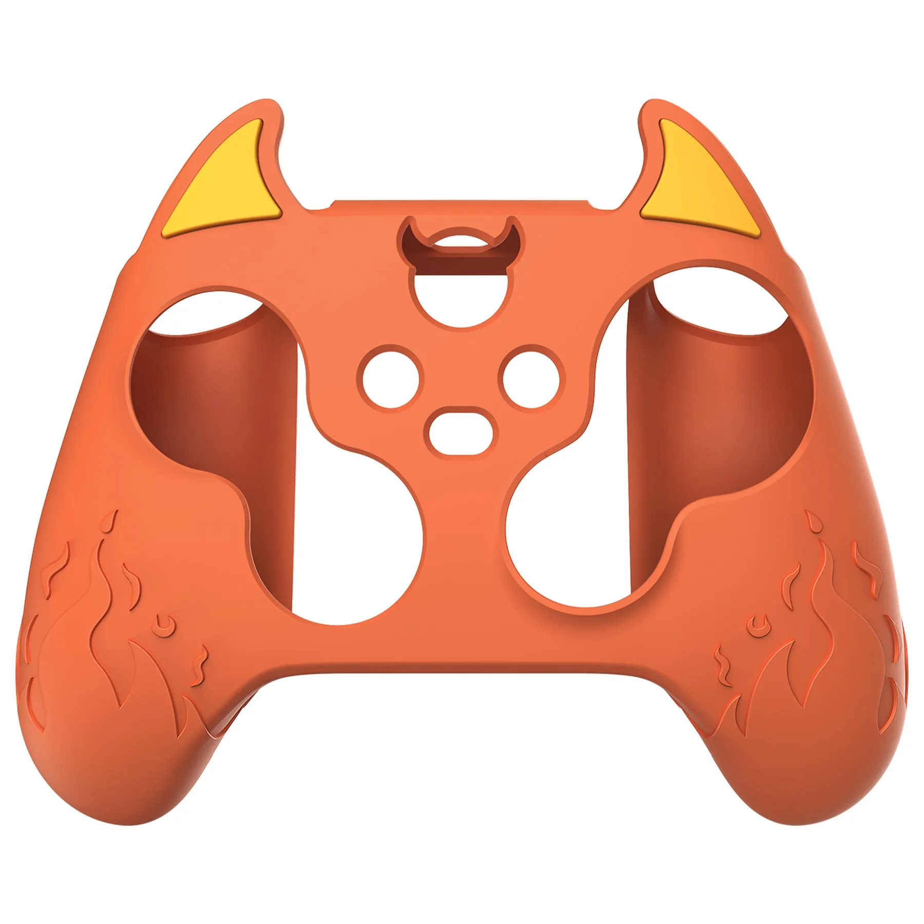 PlayVital Cute Demon Silicone Cover with Thumb Grip Caps for Xbox Series X/S Controller & Xbox Core Wireless Controller - Burnt Orange - PUKX3P004