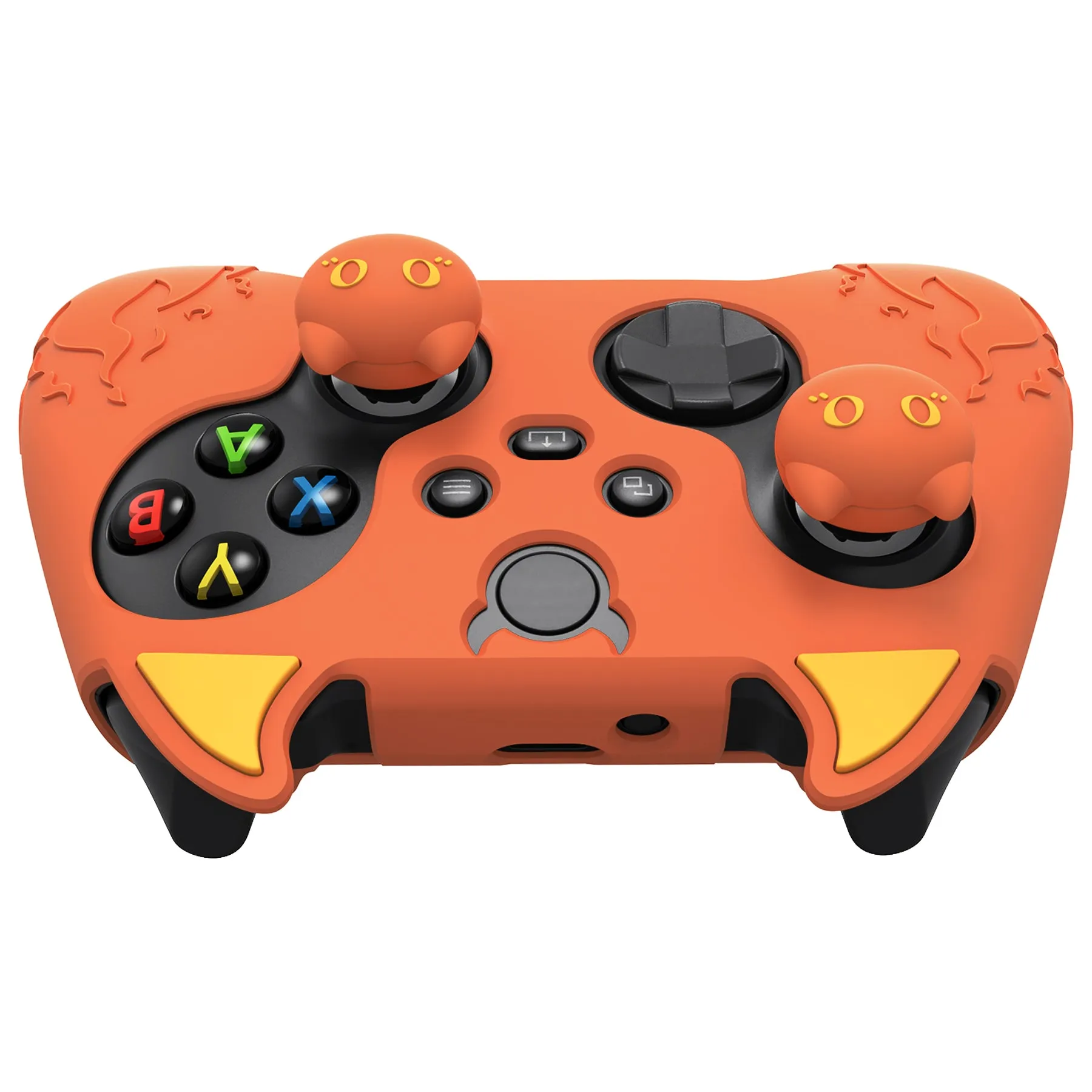 PlayVital Cute Demon Silicone Cover with Thumb Grip Caps for Xbox Series X/S Controller & Xbox Core Wireless Controller - Burnt Orange - PUKX3P004