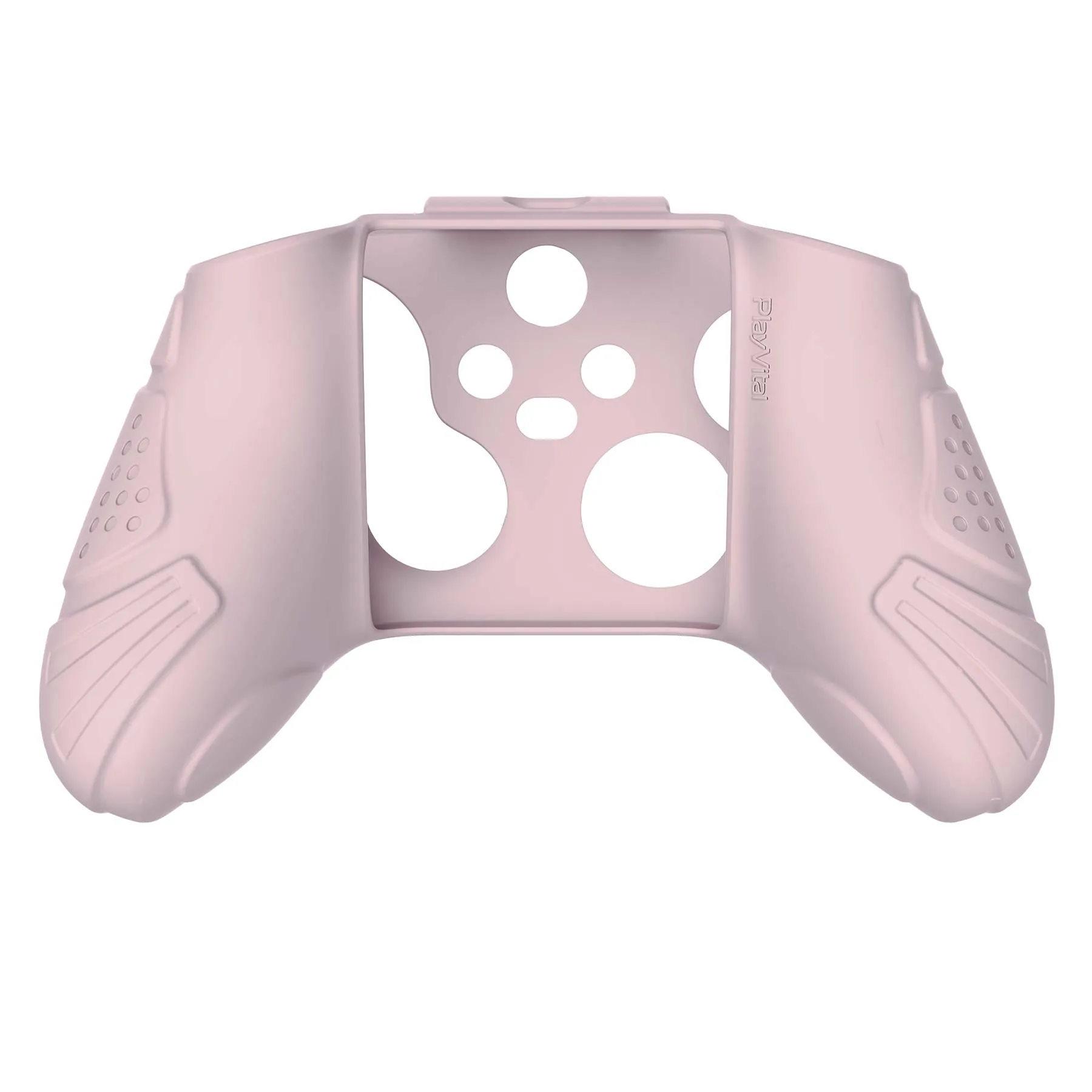 PlayVital Guardian Edition Pink Ergonomic Soft Anti-slip Controller Silicone Case Cover, Rubber Protector Skins with White Joystick Caps for Xbox Series S and Xbox Series X Controller - HCX3005