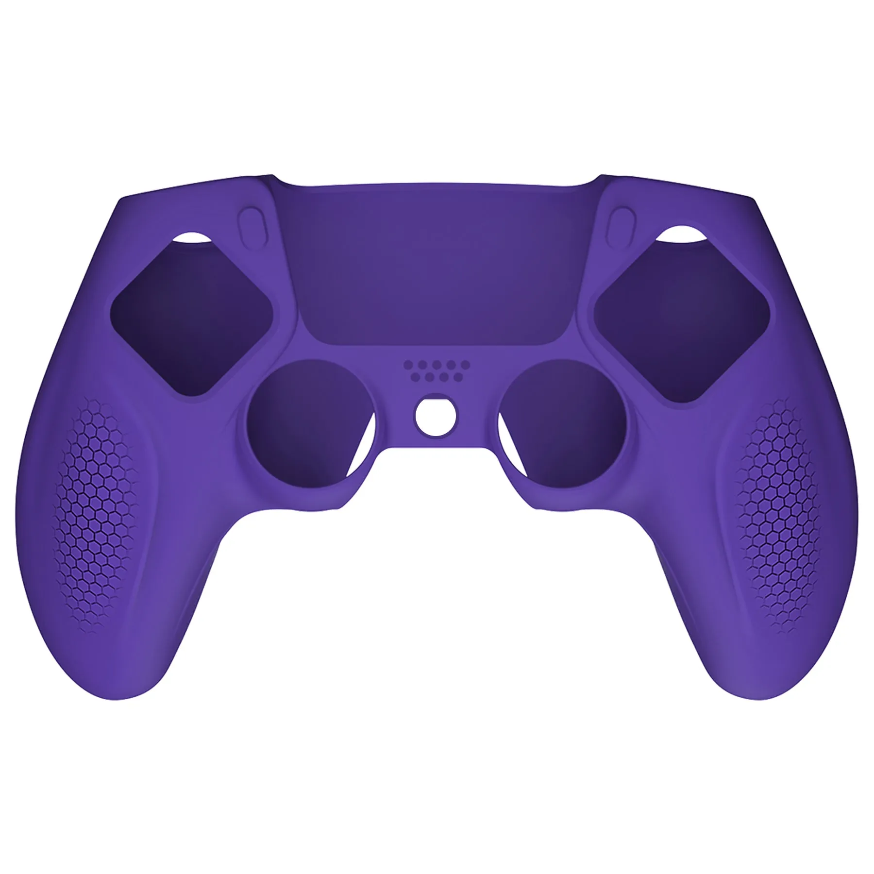 PlayVital Ninja Edition Anti-Slip Silicone Cover Skin for ps5 Wireless Controller, Ergonomic Protector Soft Rubber Case for ps5 Controller Fits with Charging Station with Thumb Grip Caps - Purple - MQRPFP003