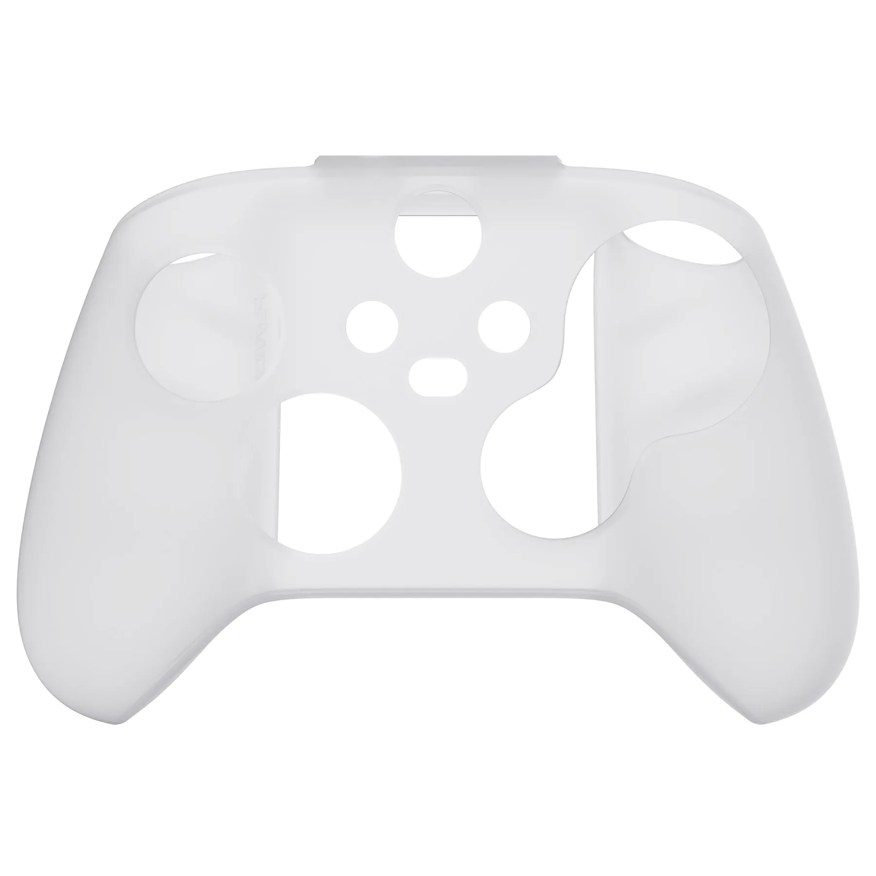 PlayVital Transparent Clear White Pure Series Anti-Slip Silicone Cover Skin for Xbox Series X/S Controller, Soft Rubber Case Protector for Xbox Series X/S Controller with Clear White Thumb Grip Caps - BLX3016