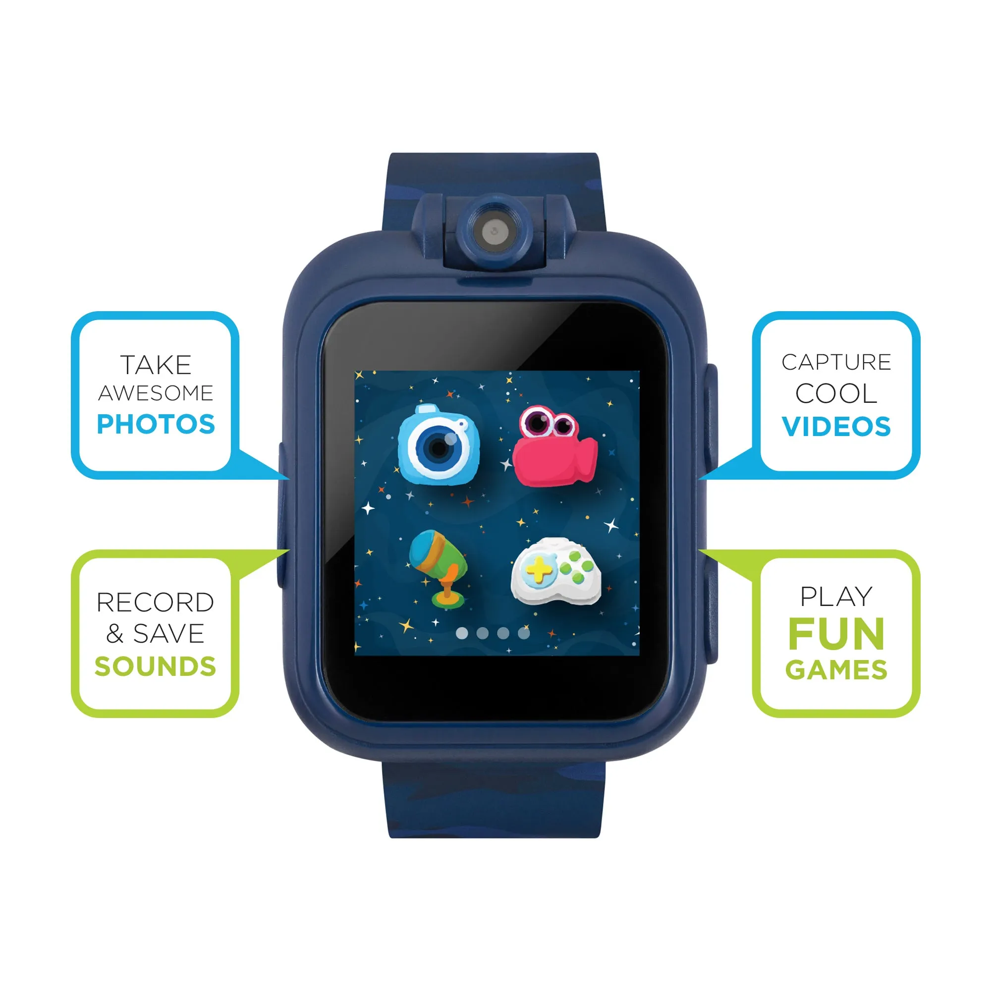 PlayZoom Smartwatch for Kids: Blue Camo