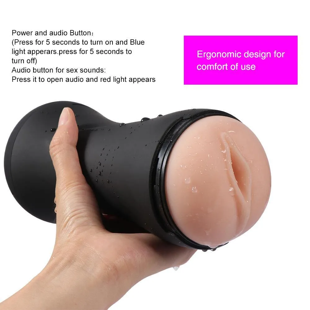 Pocket Pussy Realistic 3D Textured Vagina Stroker Vibration Male Masturbator