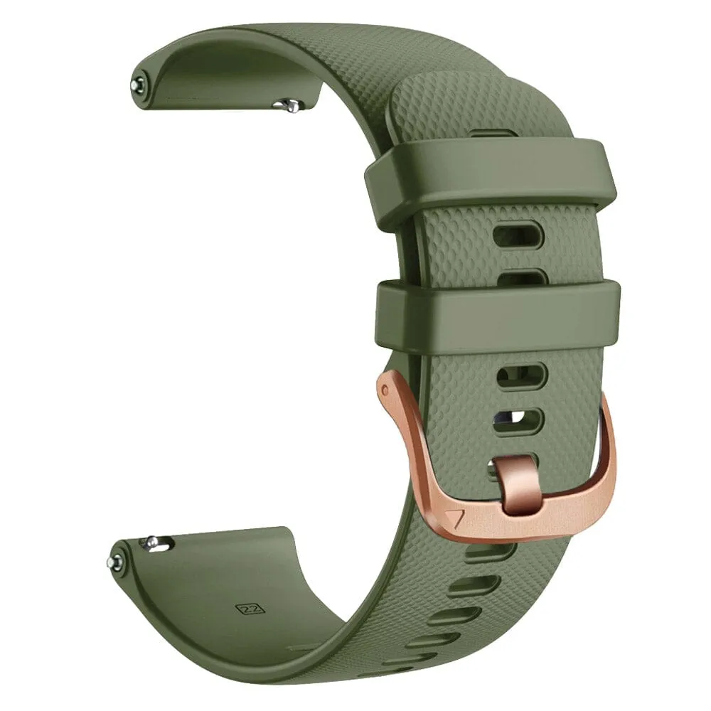 Quicksilver 20mm Range compatible Silicone Watch Straps with Rose Gold Buckles