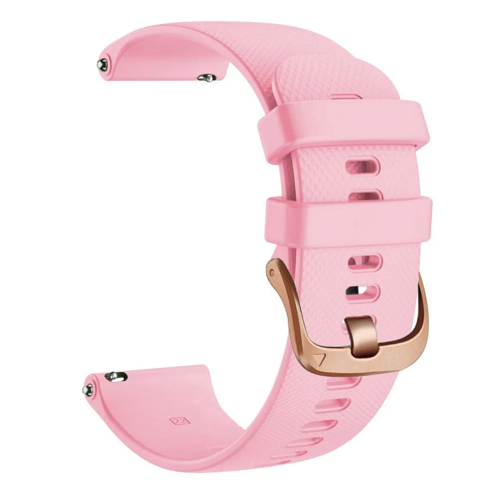 Quicksilver 20mm Range compatible Silicone Watch Straps with Rose Gold Buckles