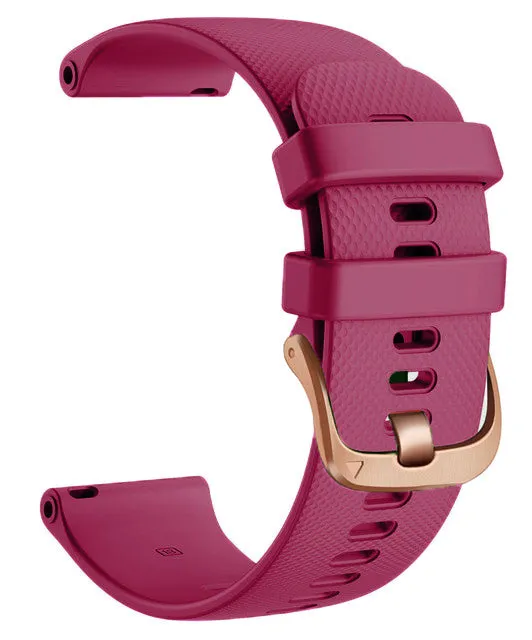 Quicksilver 20mm Range compatible Silicone Watch Straps with Rose Gold Buckles