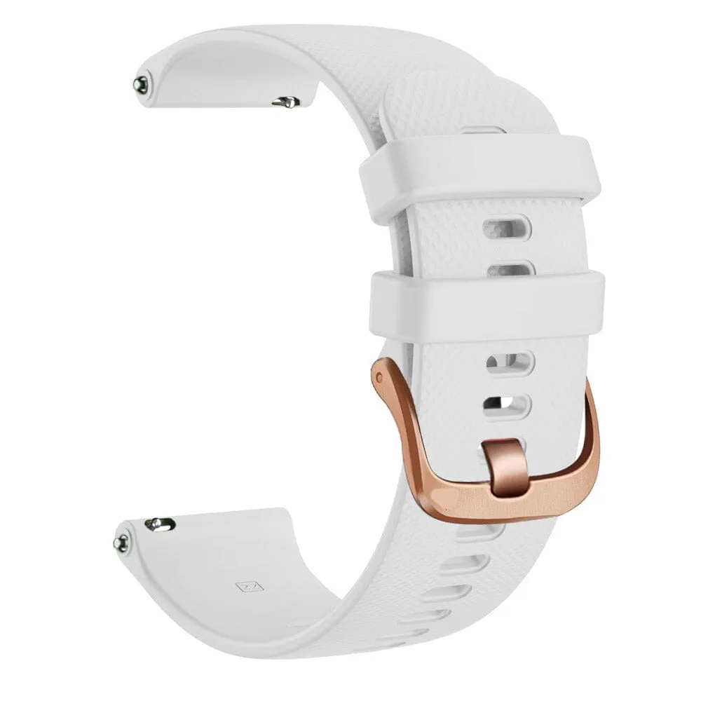 Quicksilver 20mm Range compatible Silicone Watch Straps with Rose Gold Buckles