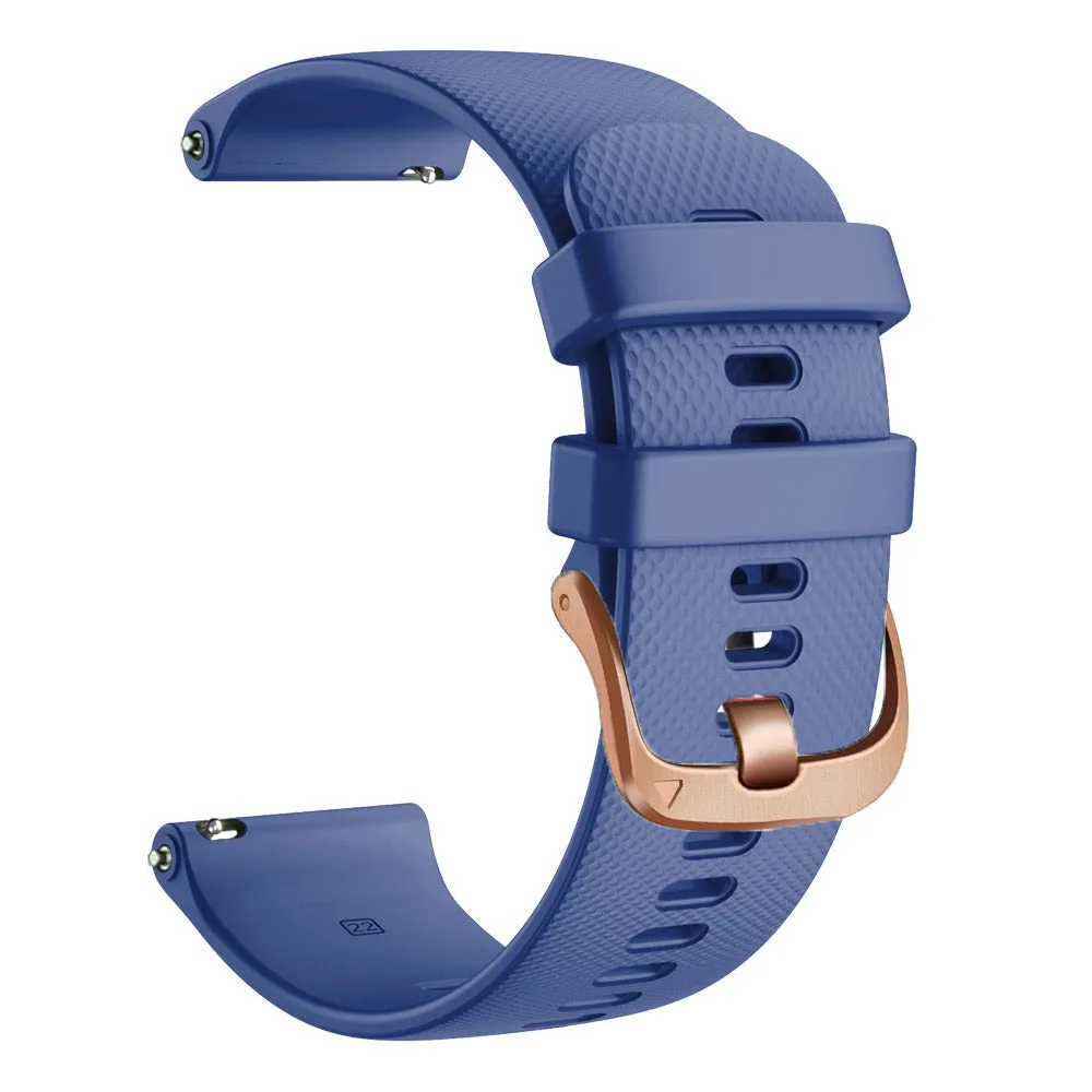 Quicksilver 20mm Range compatible Silicone Watch Straps with Rose Gold Buckles