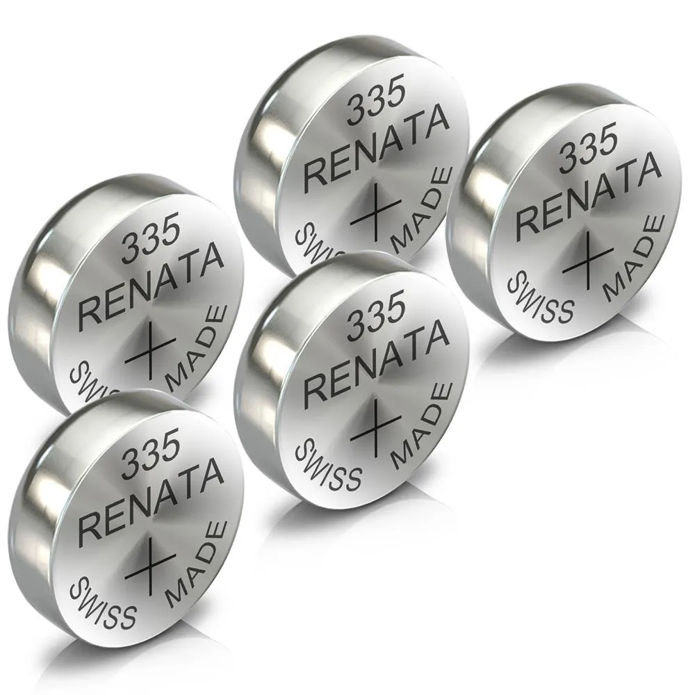 Renata 335 Watch Battery Swiss Made Silver Coin SR512SW 1.55V All Pack