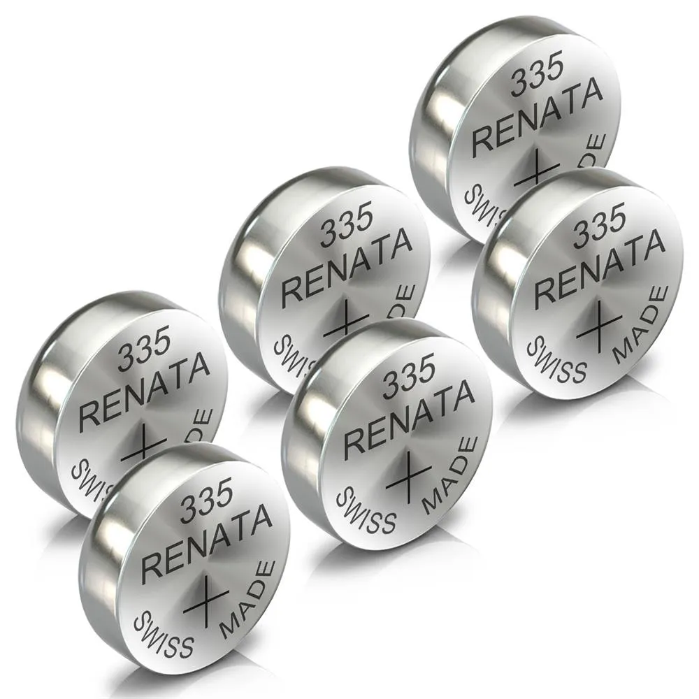 Renata 335 Watch Battery Swiss Made Silver Coin SR512SW 1.55V All Pack