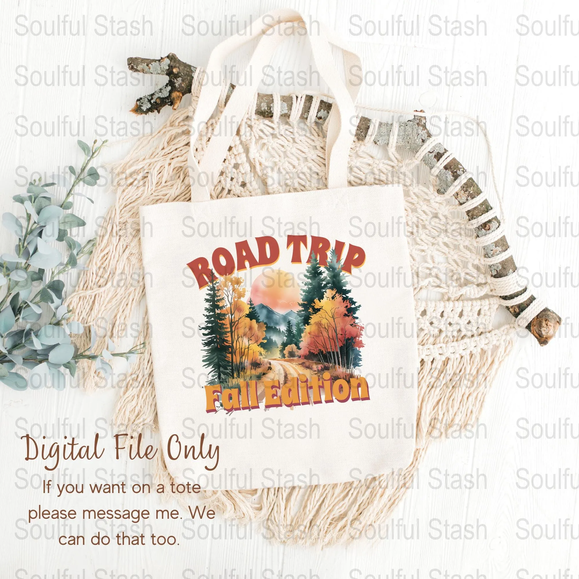 Road Trip Fall Edition PNG Digital Sublimation Design for Shirts and Crafts, Scenic Autumn Road Trip Vacation Graphic, Pumpkin Patch Trip