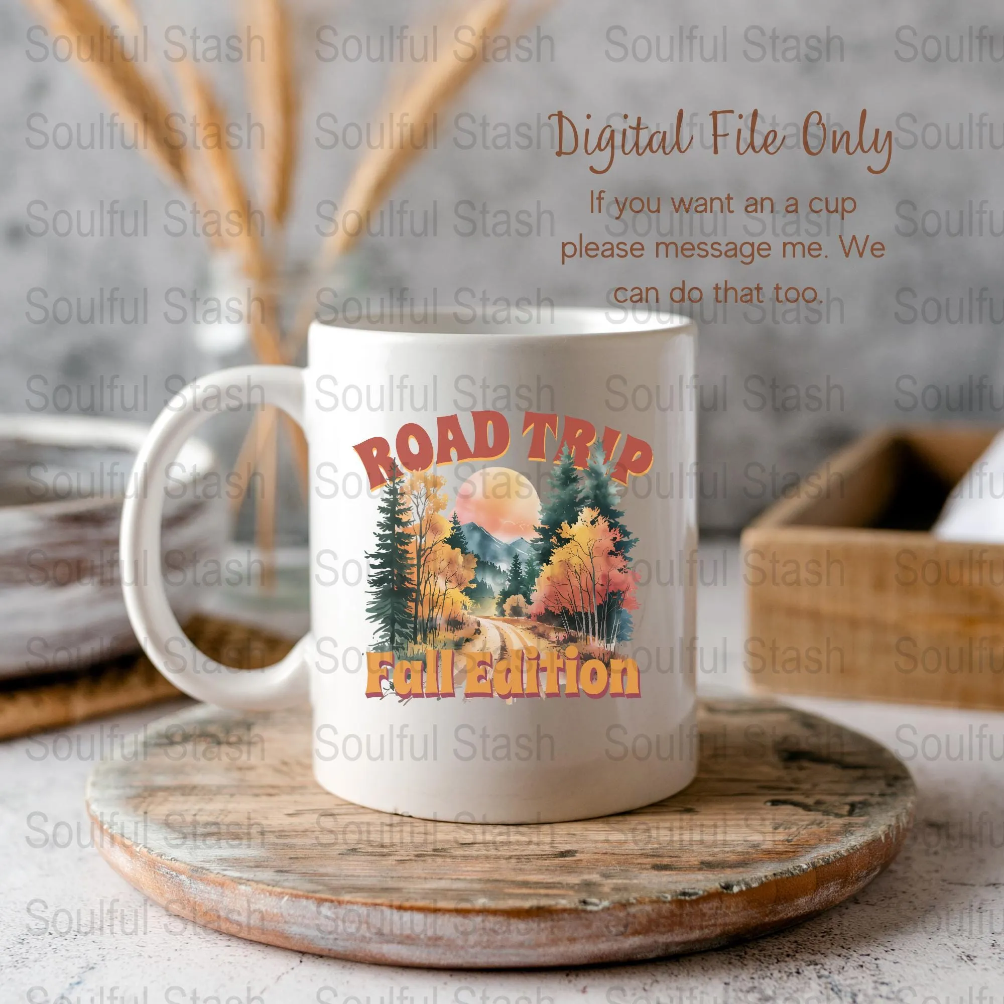 Road Trip Fall Edition PNG Digital Sublimation Design for Shirts and Crafts, Scenic Autumn Road Trip Vacation Graphic, Pumpkin Patch Trip