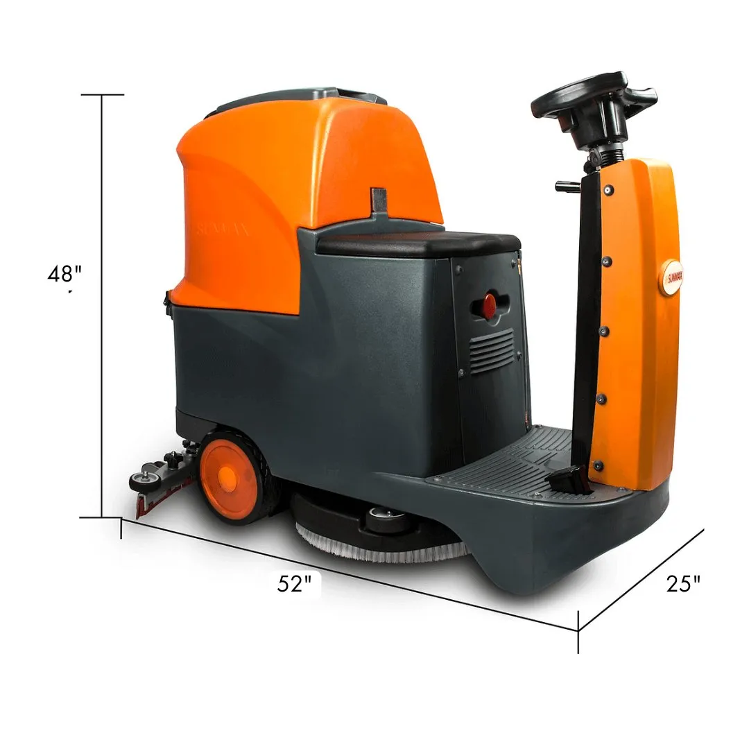 RT70  Ride-On Floor Scrubber Machine, Lithium Battery, 22" Cleaning Path, 48000 Sqft/h Working Efficiency