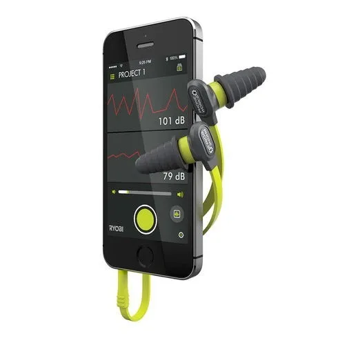 RYOBI PHONE WORKS Noise Suppressing Earphones with Microphone