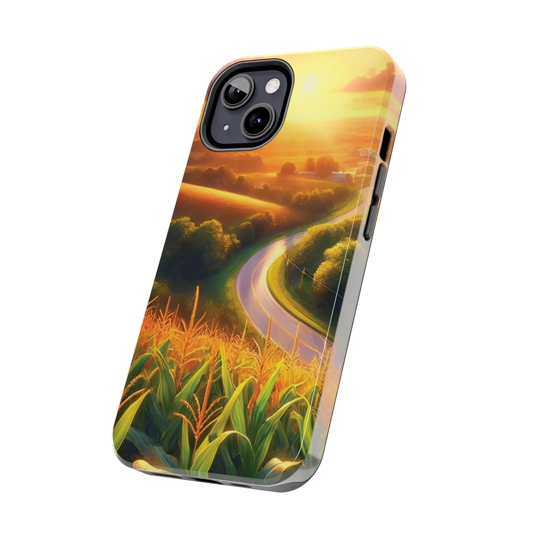 Scenic Landscape Tough Phone Case - Durable & Stylish Sunset Design