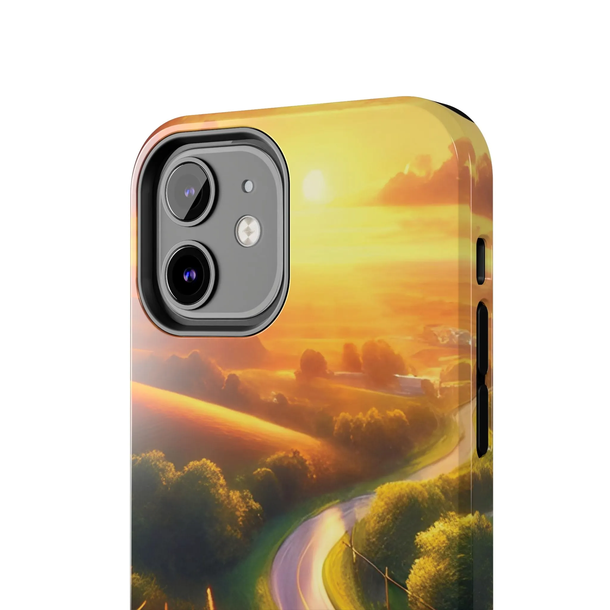 Scenic Landscape Tough Phone Case - Durable & Stylish Sunset Design