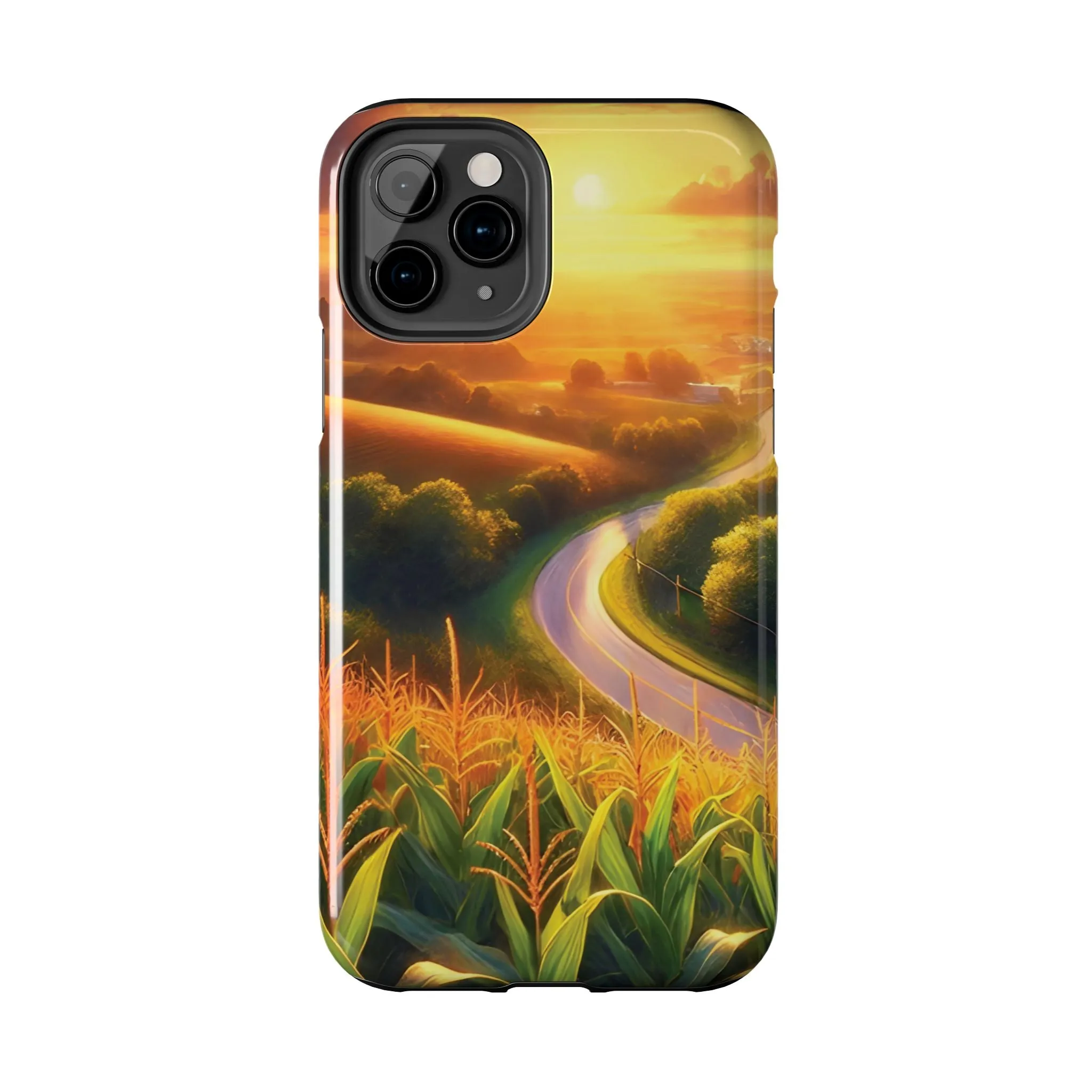 Scenic Landscape Tough Phone Case - Durable & Stylish Sunset Design