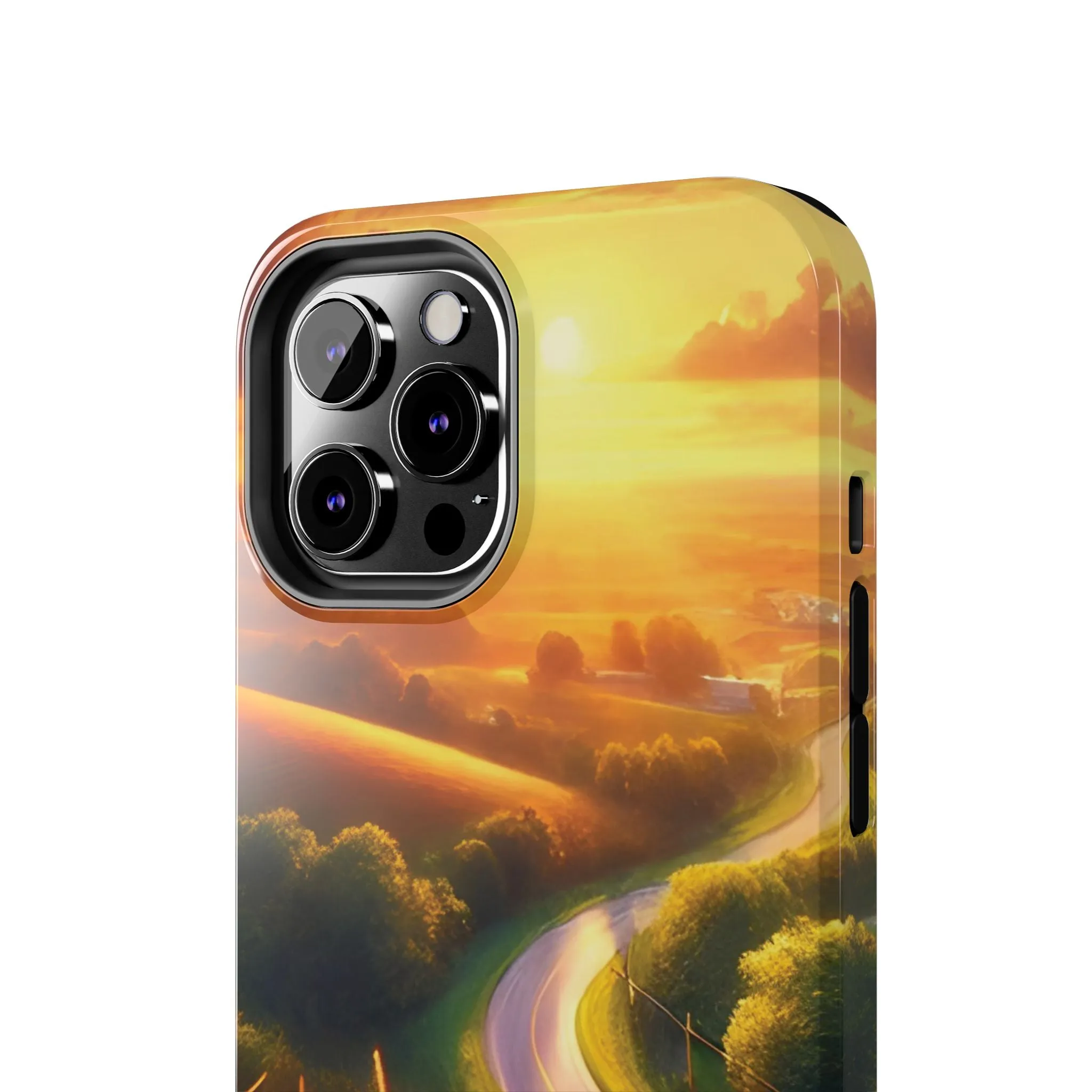 Scenic Landscape Tough Phone Case - Durable & Stylish Sunset Design