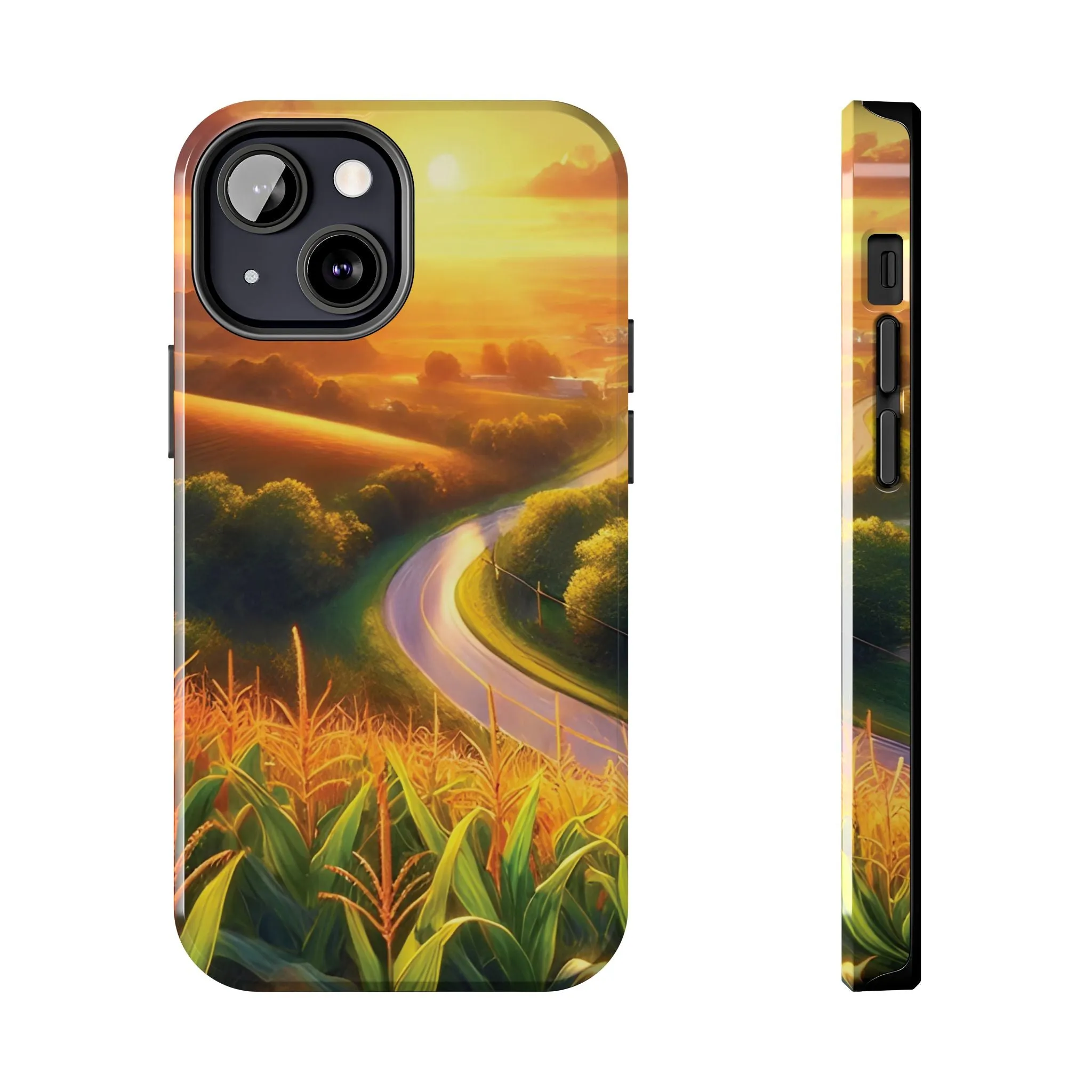 Scenic Landscape Tough Phone Case - Durable & Stylish Sunset Design