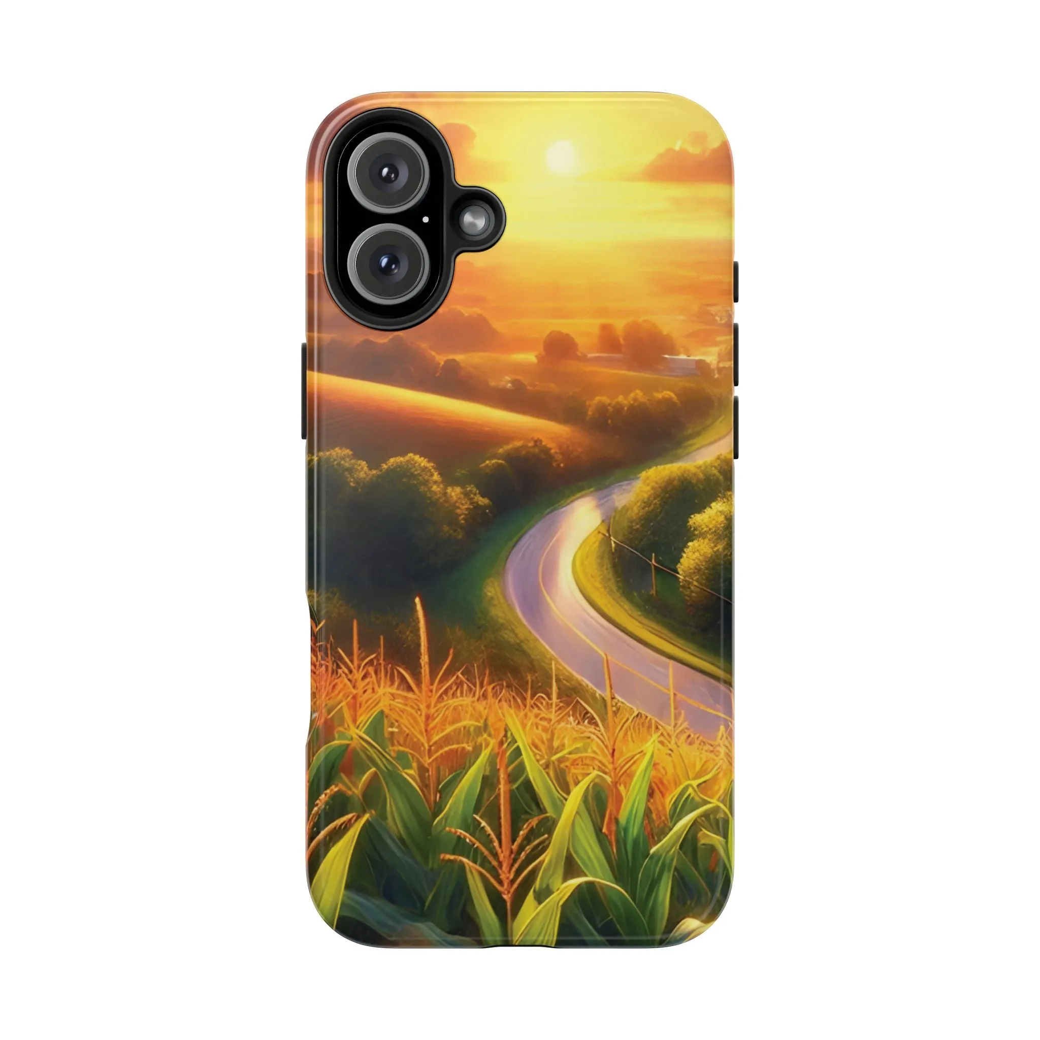 Scenic Landscape Tough Phone Case - Durable & Stylish Sunset Design