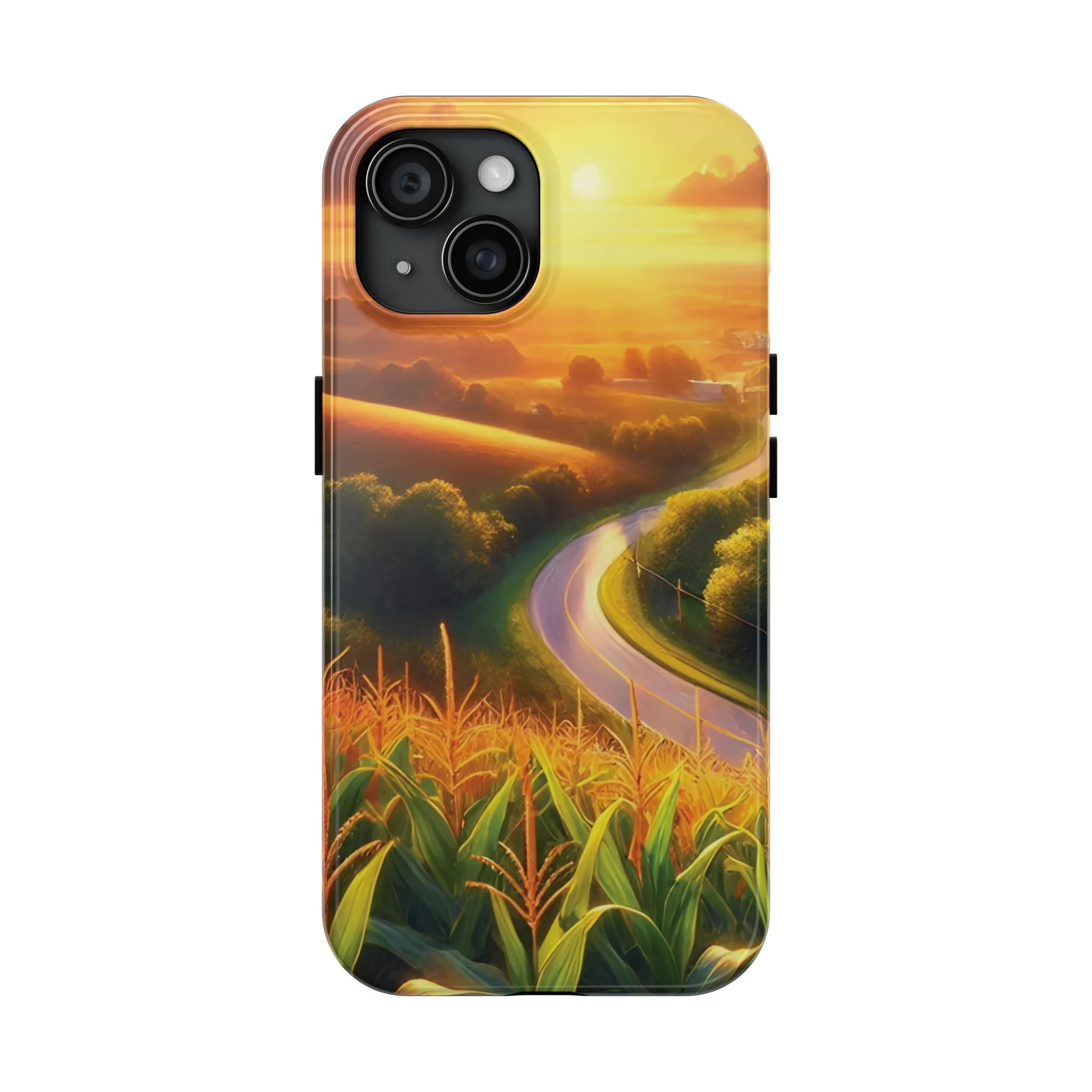 Scenic Landscape Tough Phone Case - Durable & Stylish Sunset Design