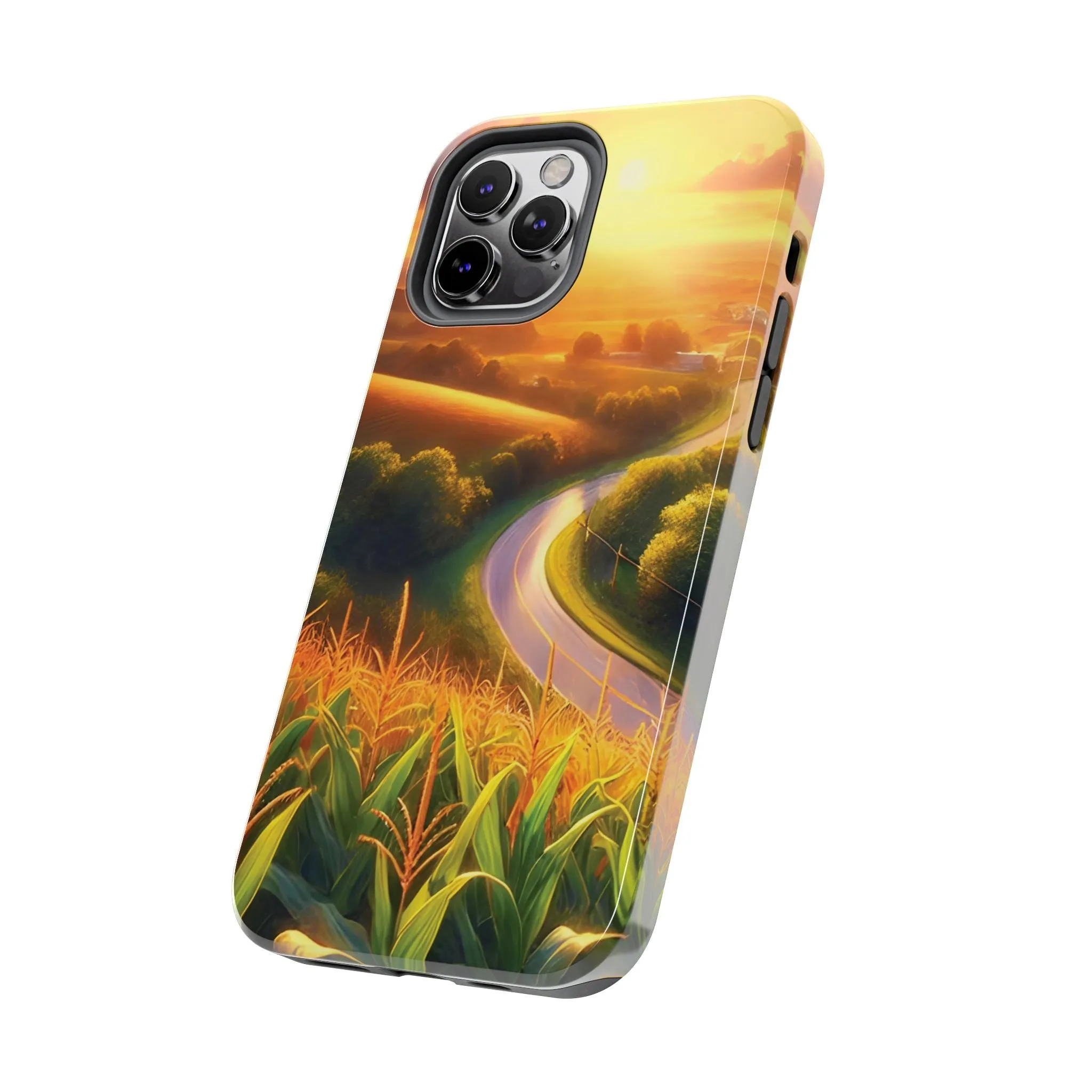 Scenic Landscape Tough Phone Case - Durable & Stylish Sunset Design