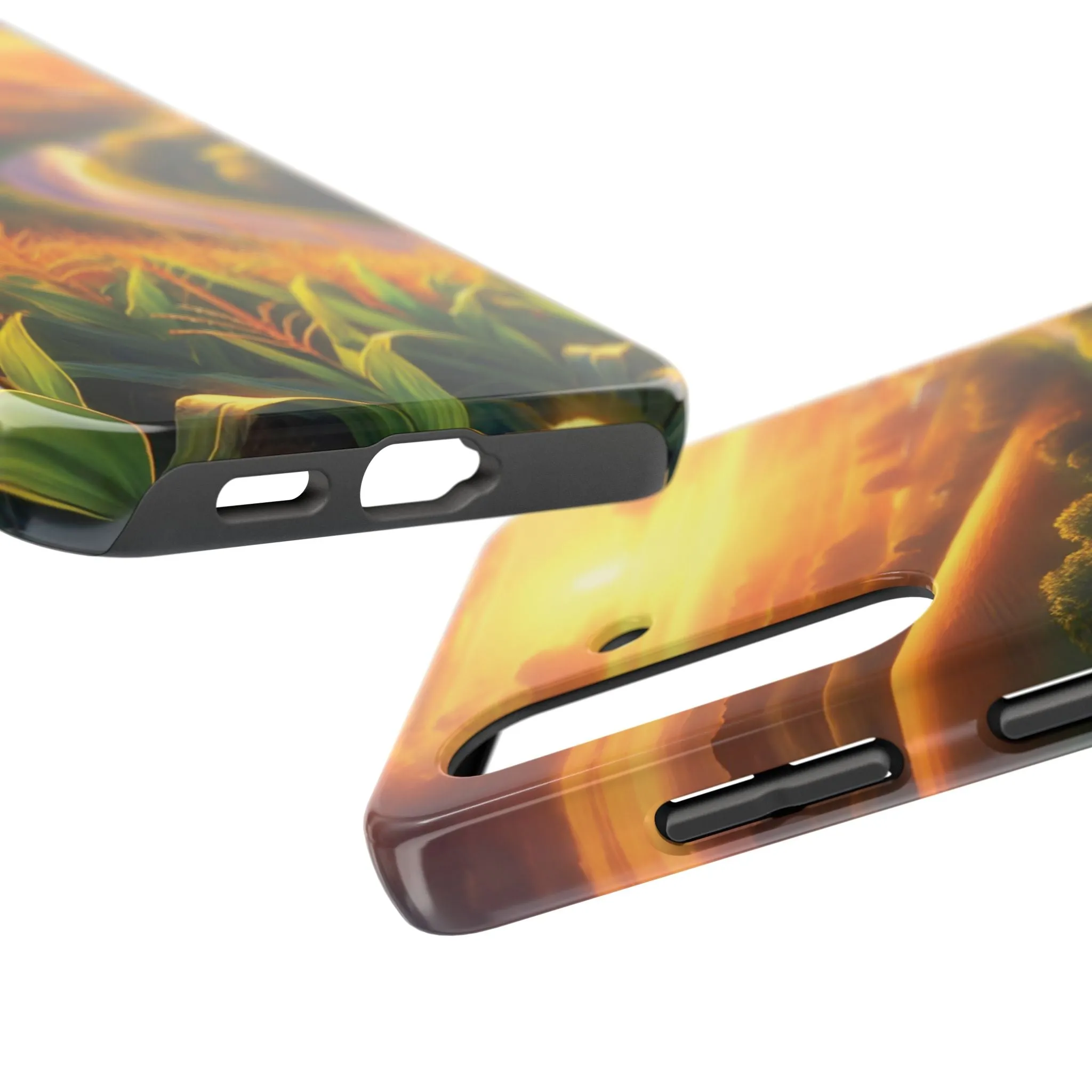 Scenic Landscape Tough Phone Case - Durable & Stylish Sunset Design